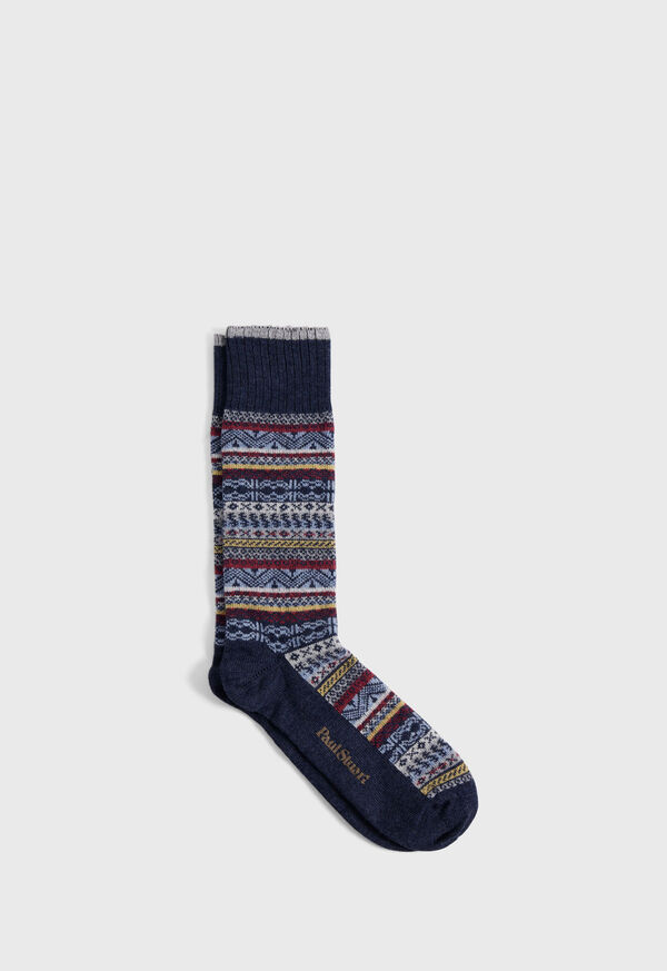 Paul Stuart Multicolor Fair Isle Sock, image 1