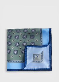 Paul Stuart Silk Tossed Medallion Pocket Square, thumbnail 1