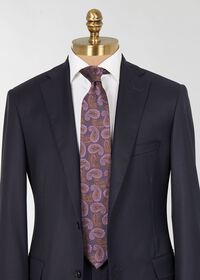 Paul Stuart Woven Silk Two Tone Paisley Tie, thumbnail 5