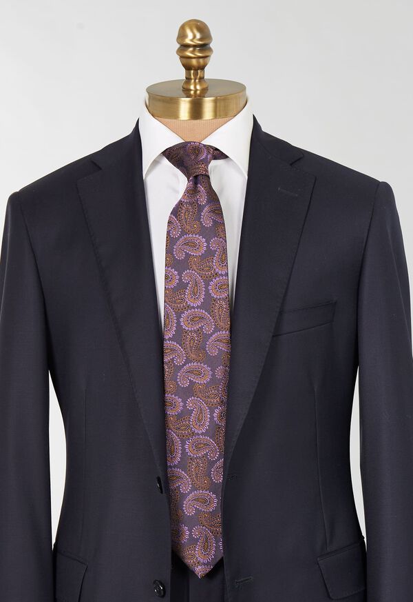 Paul Stuart Woven Silk Two Tone Paisley Tie, image 5