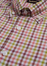 Paul Stuart Linen Small Check Sport Shirt, thumbnail 2