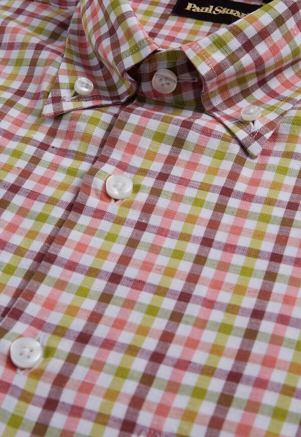 Paul Stuart Linen Small Check Sport Shirt, image 2