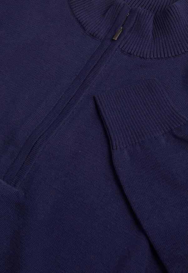 Paul Stuart Cotton Solid 1/4 Zip Sweater, image 2