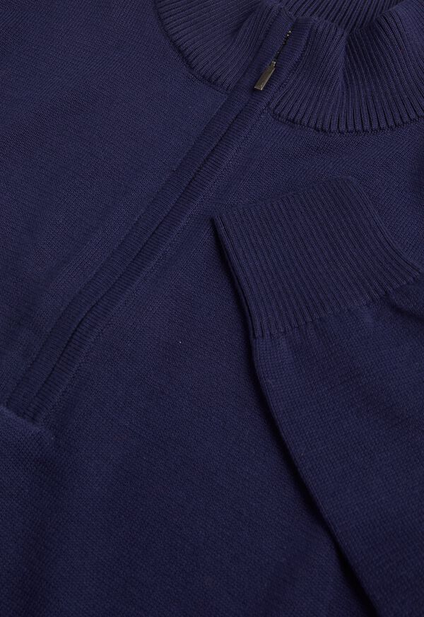 Paul Stuart Cotton Solid 1/4 Zip Sweater, image 3