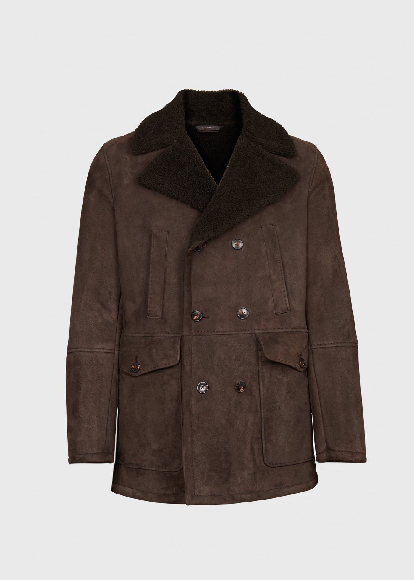 Double Breasted Shearling Jacket