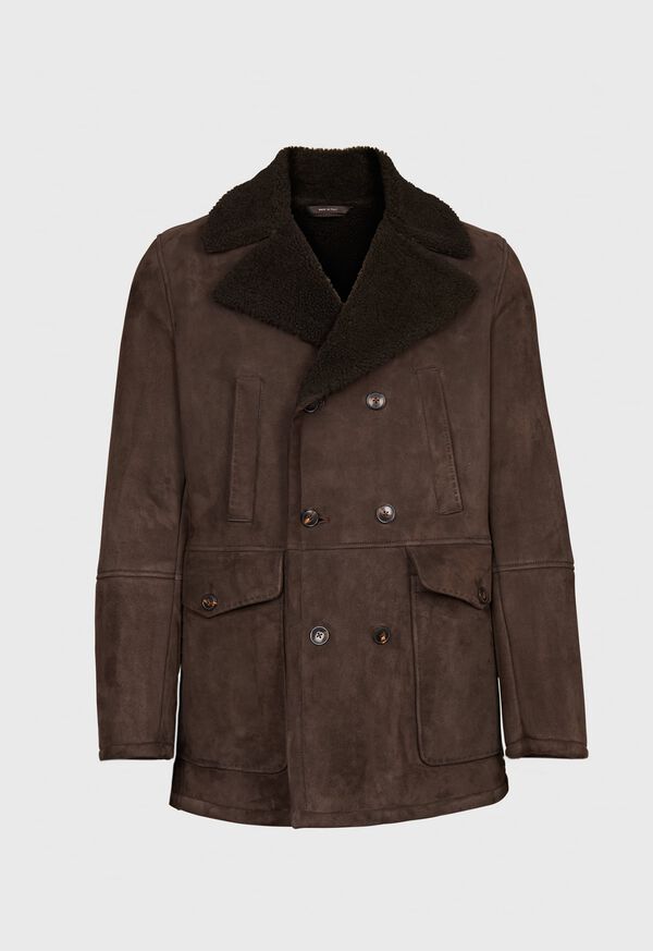 Paul Stuart Double Breasted Shearling Jacket, image 1
