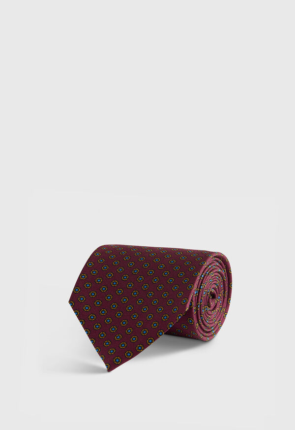 Paul Stuart Micro Medallion Printed Silk Tie, image 1