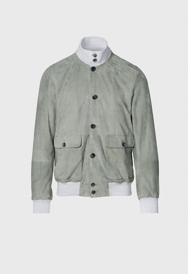 Paul Stuart Suede Bomber Jacket