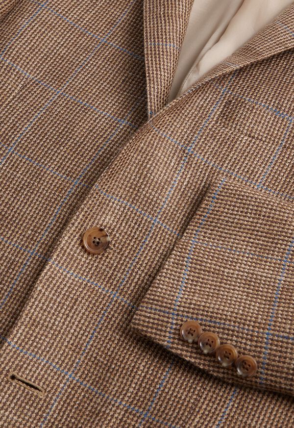 Paul Stuart Linen & Silk Plaid Summer Sport Jacket, image 2