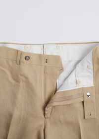 Paul Stuart Tan Cotton and Linen Blend Trouser, thumbnail 2