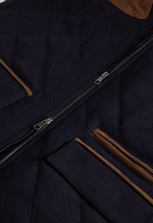 Paul Stuart Quilted Vest with Suede Detail, image 2