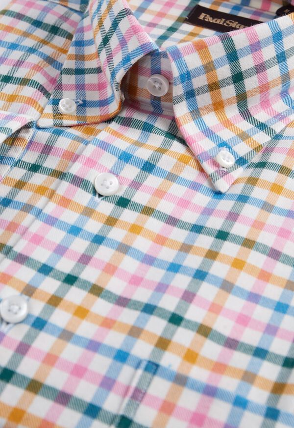 Paul Stuart Multicolor Check Flannel Sport Shirt, image 2