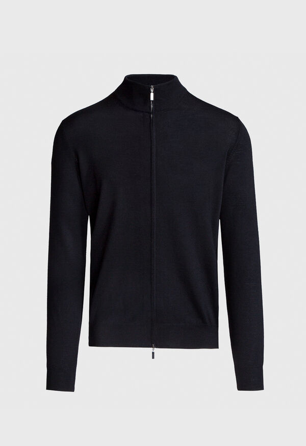 Paul Stuart Merino Wool Zip Cardigan, image 1