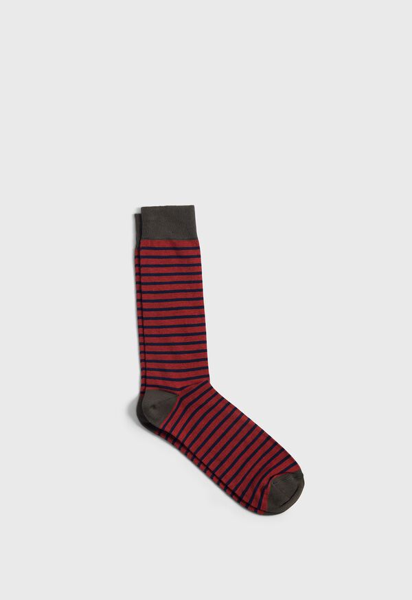 Paul Stuart Cotton Stiped Sock, image 1