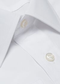 Paul Stuart White Broadcloth Cotton Dress Shirt, thumbnail 2