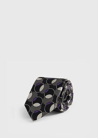 Paul Stuart Circle Deco Woven Silk Tie, thumbnail 1