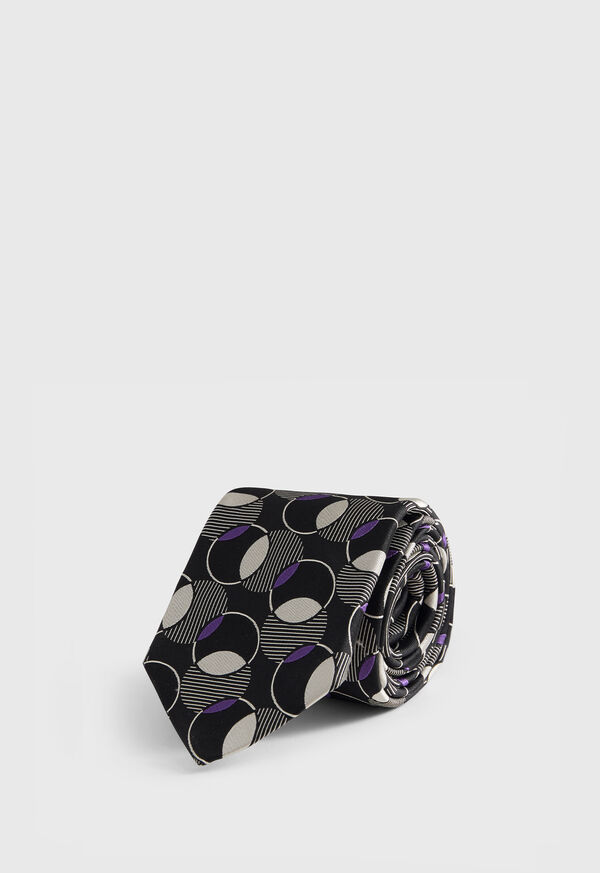 Paul Stuart Circle Deco Woven Silk Tie, image 1
