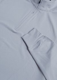 Paul Stuart Fine Stripe Quarter Zip Performance Pullover, thumbnail 4