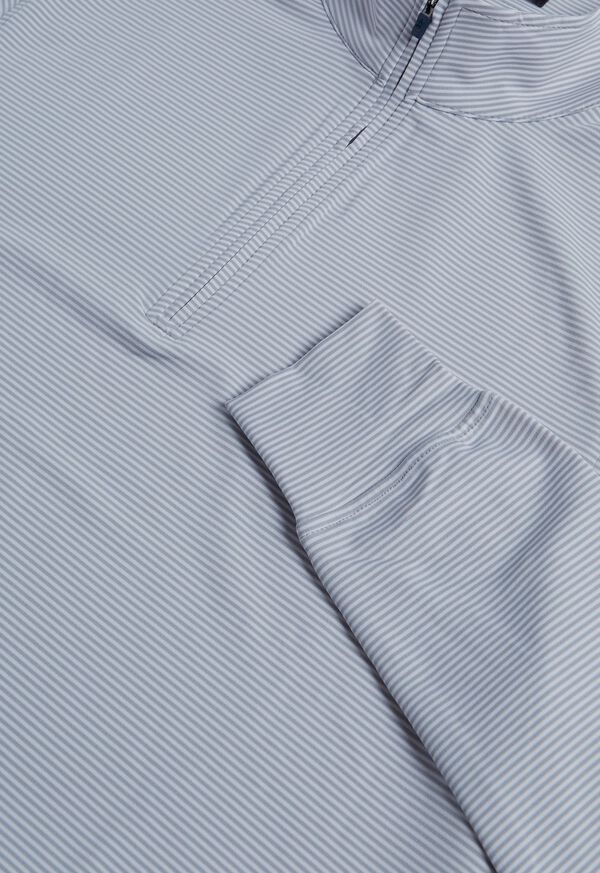 Paul Stuart Fine Stripe Quarter Zip Performance Pullover, image 4