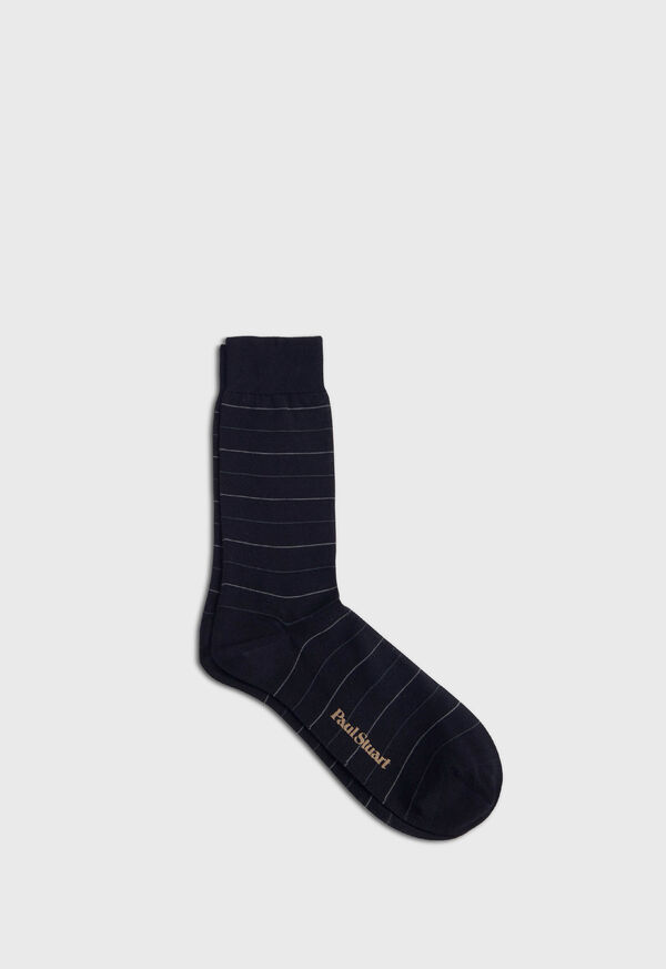 Paul Stuart Cotton Horizontal Stripe Sock, image 1