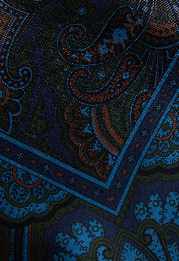 Paul Stuart Micro Paisley Print Pocket Square, image 3