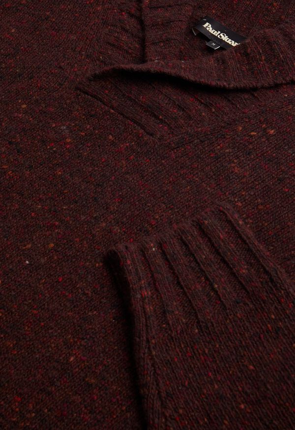 Paul Stuart Cashmere Donegal Shawl Collar Pullover Sweater, image 3