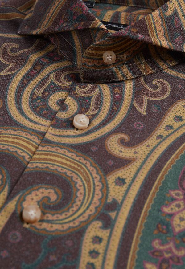 Paul Stuart Printed Paisley Brushed Cotton Sport shirt, image 2