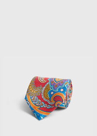 Paul Stuart Printed Silk Allover Paisley Tie, thumbnail 1