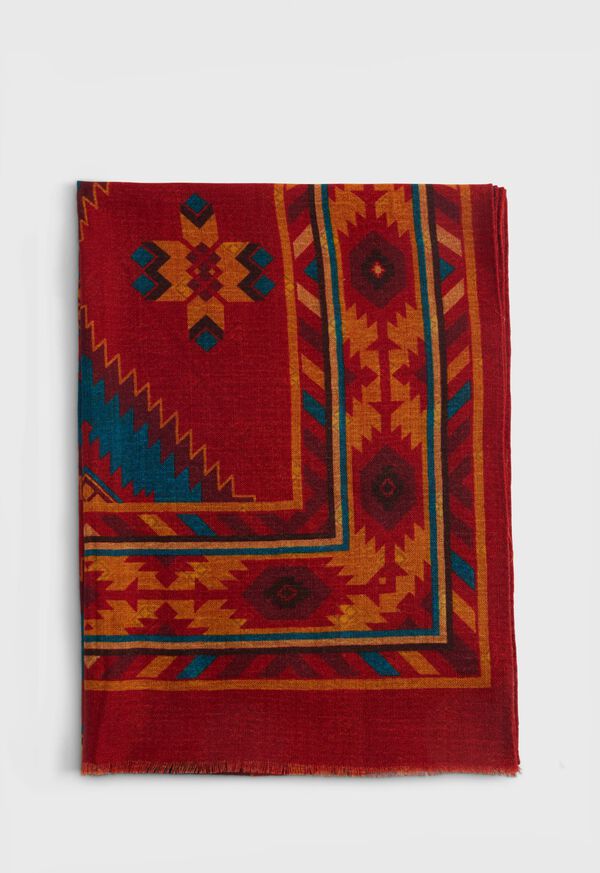 Paul Stuart Lambswool Print Scarf, image 2