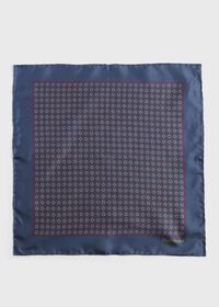 Paul Stuart Silk Floral Medallion Pocket Square, thumbnail 2