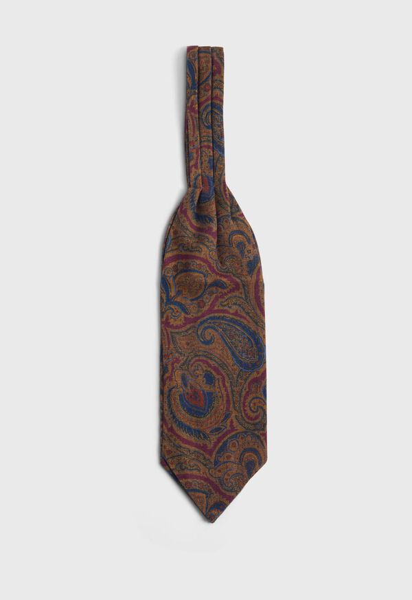 Paul Stuart Printed Wool Paisley Ascot, image 1