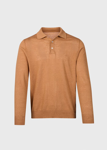Paul Stuart Linen & Cotton Long Sleeve Polo