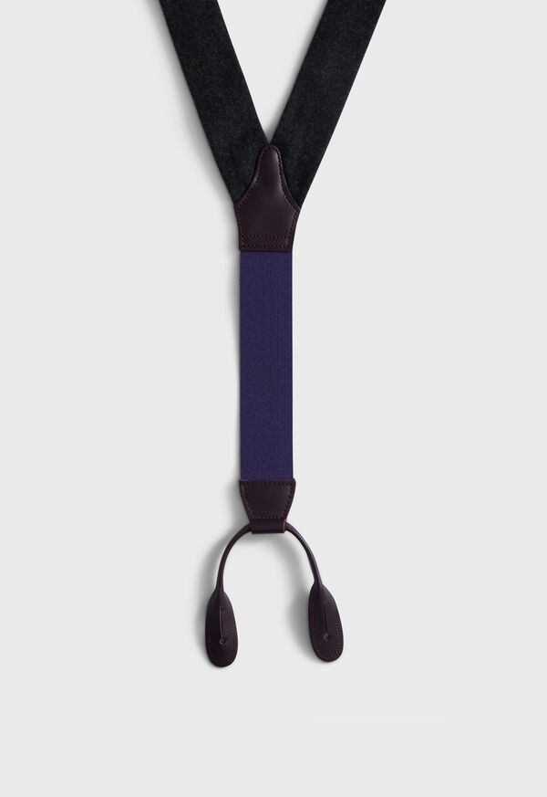 Paul Stuart Contrast Leather Trim Suspenders, image 3