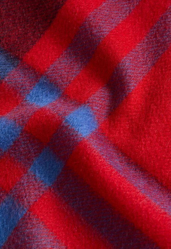 Paul Stuart Woven Cashmere Plaid Scarf, image 3