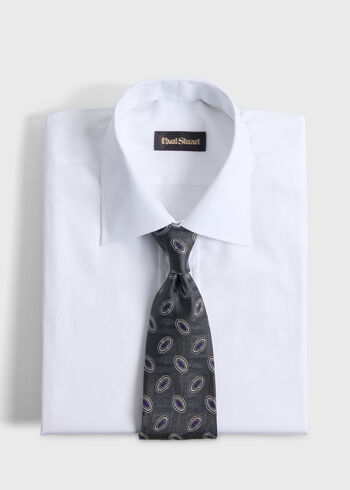 Paul Stuart Woven Silk Oval Deco Tie