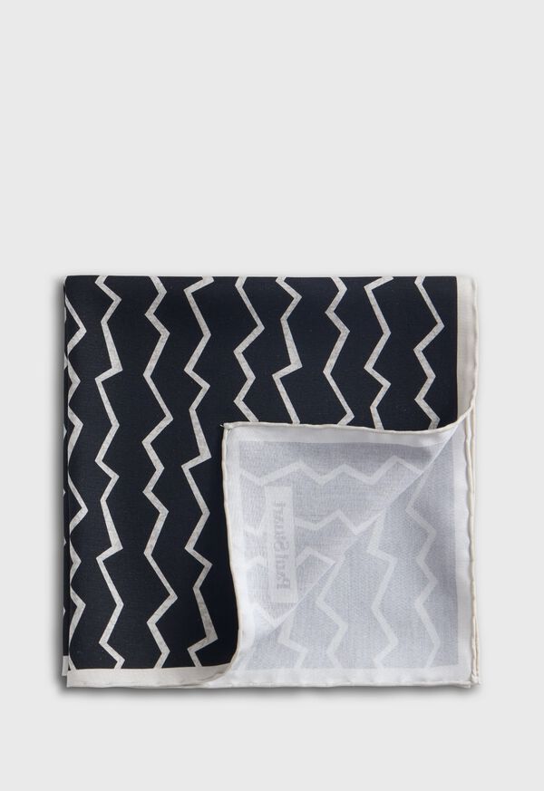 Paul Stuart Silk Printed Geometric Pocket Square, image 1