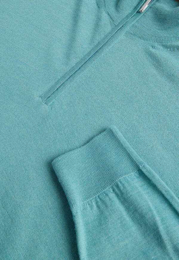 Paul Stuart Cashmere & Silk Quarter Zip Pullover, image 3