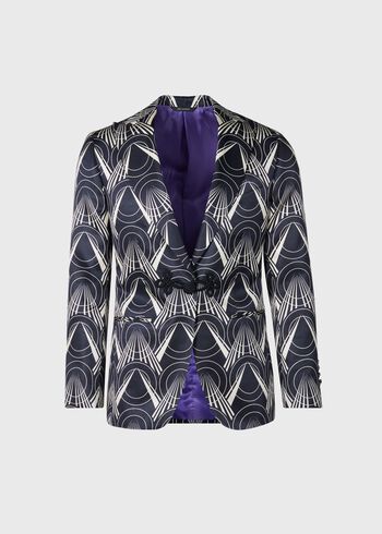 Paul Stuart Silk Deco Printed&nbsp;Dinner Jacket