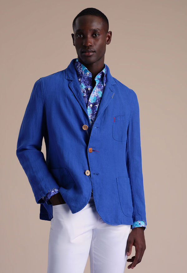 Paul Stuart Floral Print Linen Sport Shirt, image 3