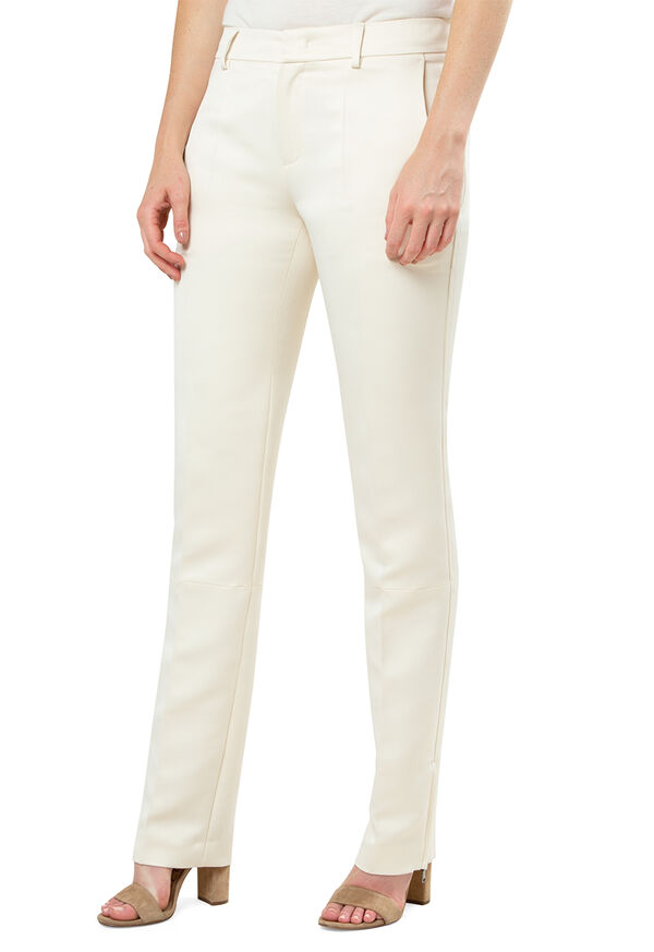 Paul Stuart Cream Pants with Zippered Hems, image 1
