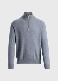 Paul Stuart Suede Trim Quarter Zip Pullover, thumbnail 1