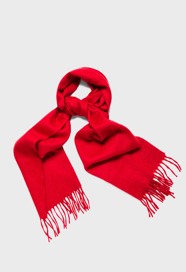 Paul Stuart Cashmere Solid Color Scarf with Embroidered Logo, image 46