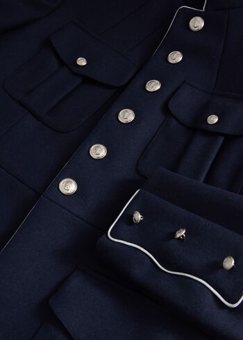 Paul Stuart Wool Military Style Jacket