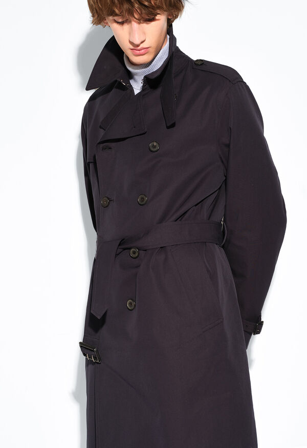 Paul Stuart Double Breasted Cotton Trench Coat, image 4
