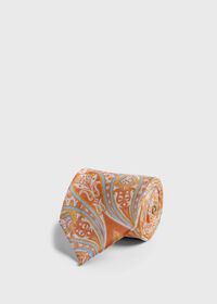 Paul Stuart Printed Linen Paisley Tie, thumbnail 1