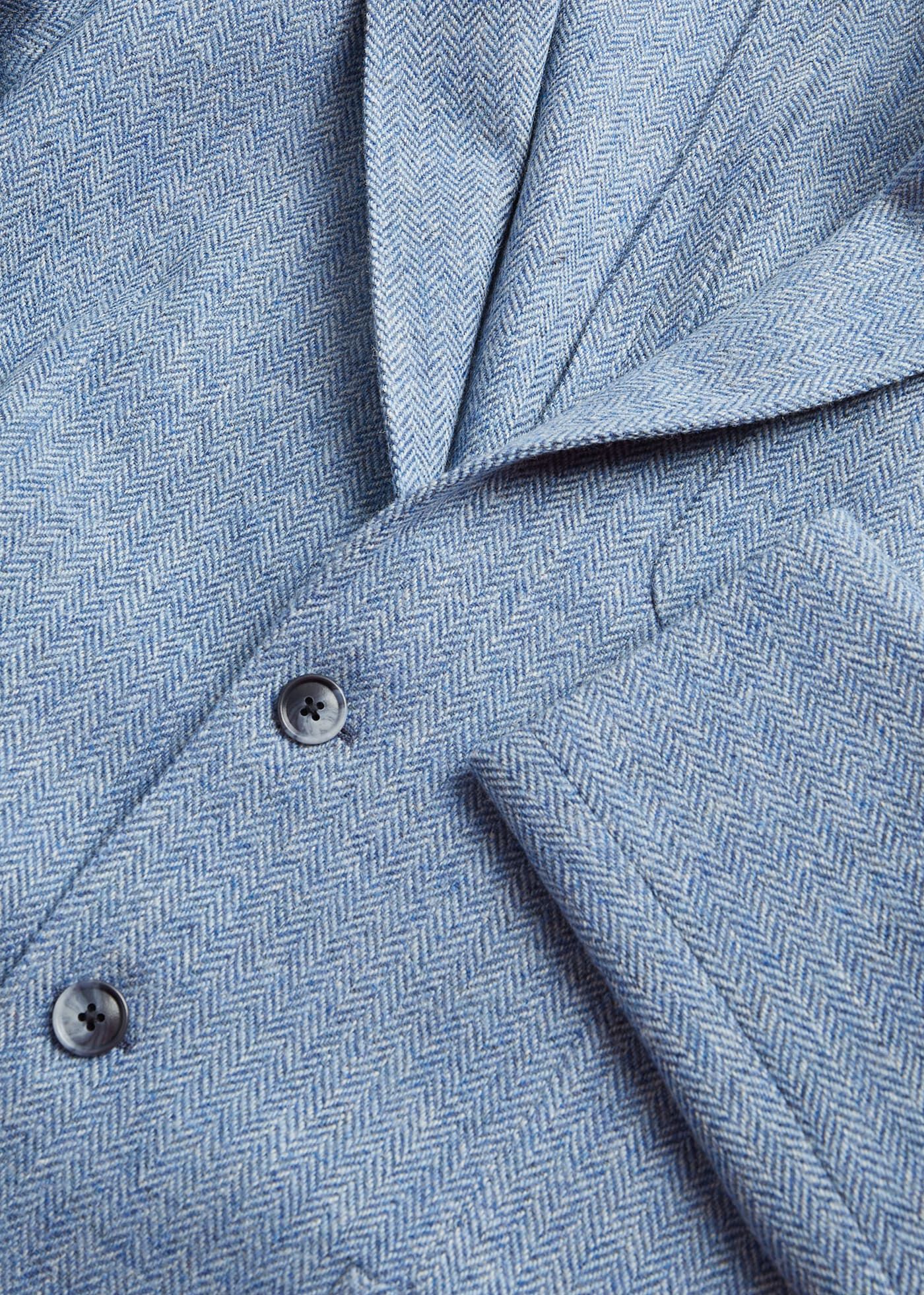 Shetland Wool Herringbone Jacket