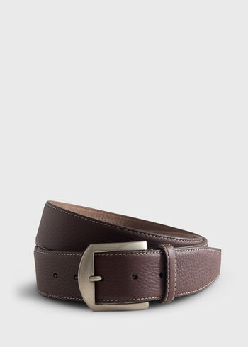 Paul Stuart Lagun Grain Leather Belt