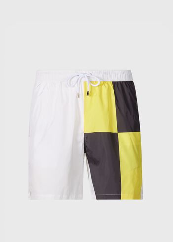 Paul Stuart Printed Flag Swim Shorts