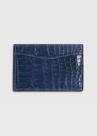 Paul Stuart Glazed Alligator Flat Card Case, thumbnail 1