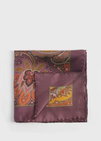 Paul Stuart Silk Paisley Pocket Square, thumbnail 1